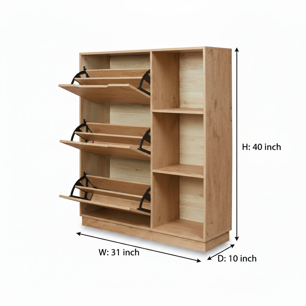 Zack Shoe Cabinet - Natural