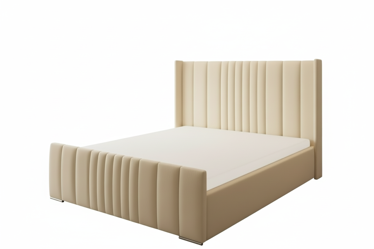 Luxury Channel-Tufted Upholstered Bed frame