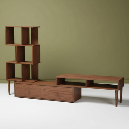 Walnut Mid Century TV Stand