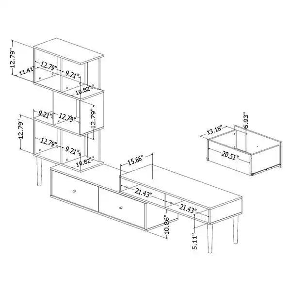 Walnut Mid Century TV Stand