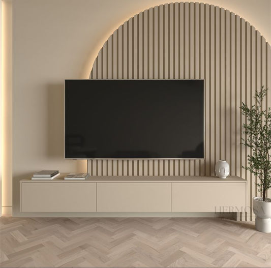 Fluted Arch Media wall