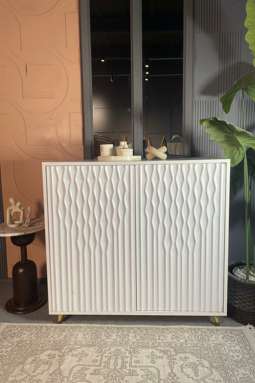 Wave Pattern Storage Cabinet