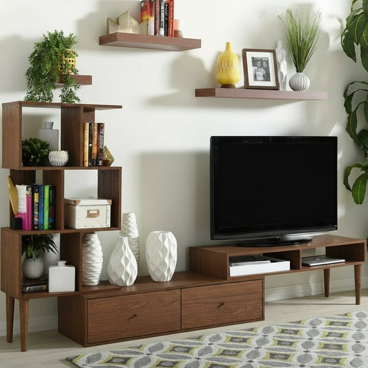 Walnut Mid Century TV Stand