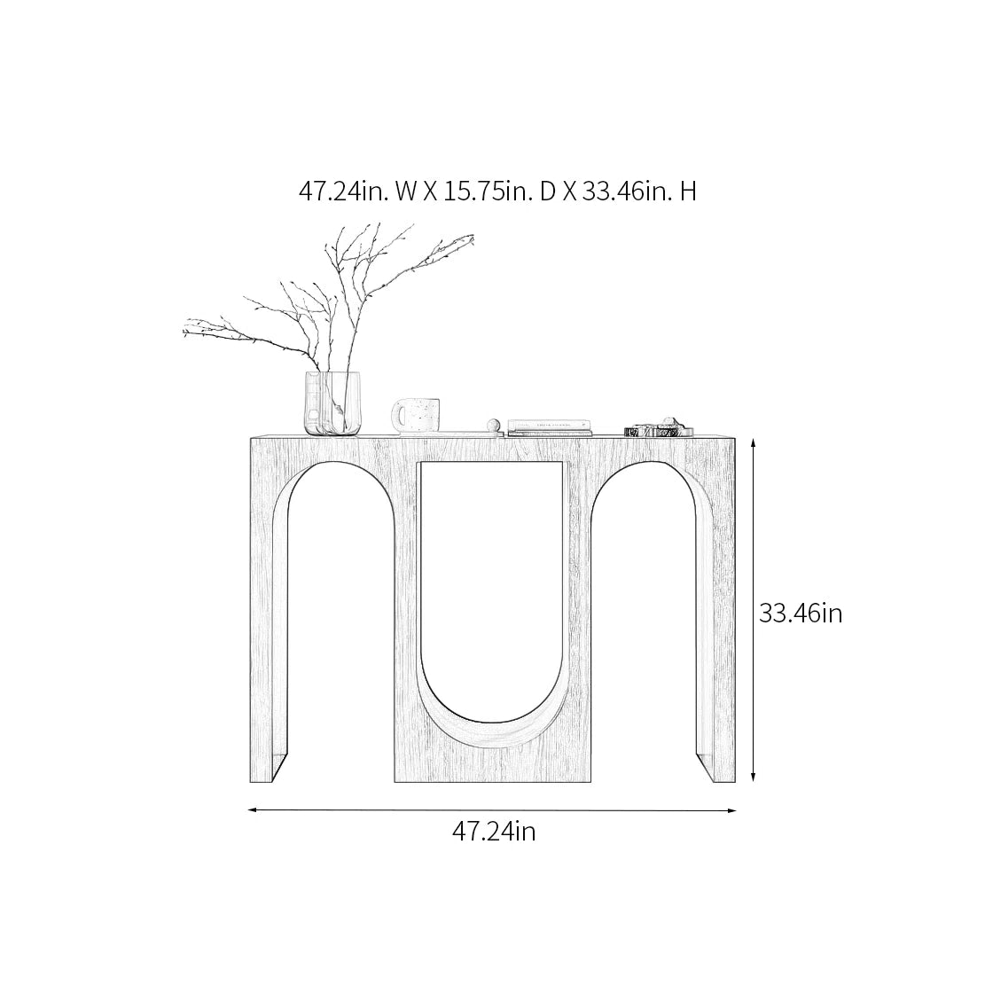 ARCANE – Dark Brown Urban Art Console Table