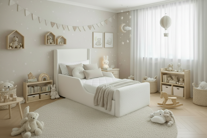 The Stella wingback boucle Single Bed frame