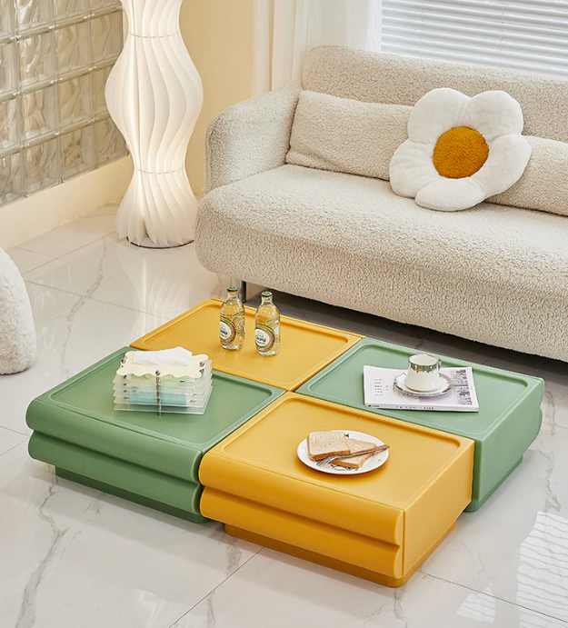 Cylinderical nightstand with 2 drawers
