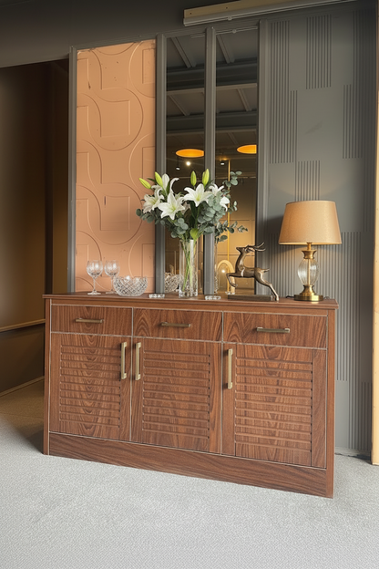 Mid century buffet dinning walnut wood style